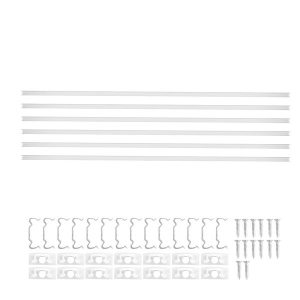 6-Pack 3.3 ft/1M U Shape LED Aluminum Channel, with Milky Cover, End Caps and Mounting Clips, Aluminum Profile for LED Strip Light Installations, Easy Installation, for Under Cabinet Counter
