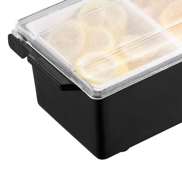 Chilled Condiment Server, 4 Compartment Ice Cooled Condiment Serving Container, Chilled Garnish Tray Bar Caddy with Lid, for Bartending & Serving Taco, Salad, Fruit, Home & Restaurant Supplies - Image 4