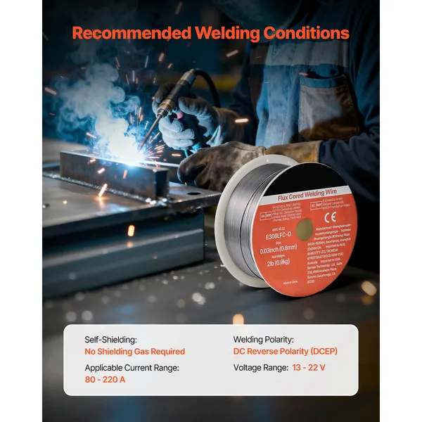 Flux Core MIG Welding Wire, E308LFC-O 0.03-inch 2 LBS, Gasless Stainless Steel Welding Wire with Low Spatter for All Position Arc Welding, Self-Shielded for Outdoor Use - Image 7