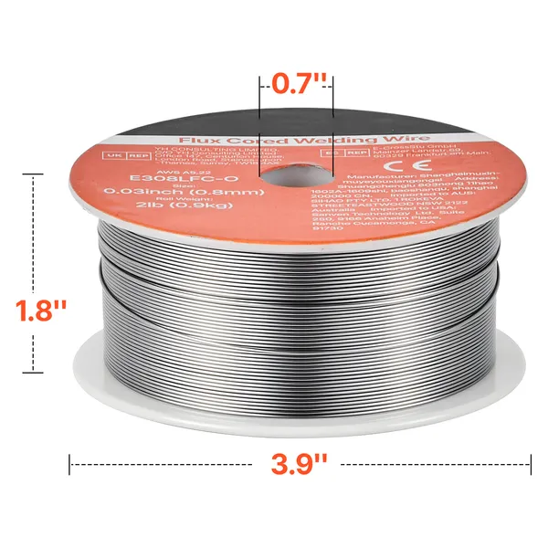 Flux Core MIG Welding Wire, E308LFC-O 0.03-inch 2 LBS, Gasless Stainless Steel Welding Wire with Low Spatter for All Position Arc Welding, Self-Shielded for Outdoor Use - Image 9