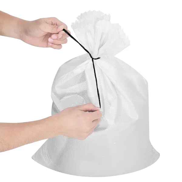 Heavy Duty Sand Bags, 50Pack 14 x 26, Empty Sandbags for Flooding with Tie Strings, Woven Polypropylene Sand Bag with 1600 Hours of UV Protection, 50Lbs Capacity - Image 9