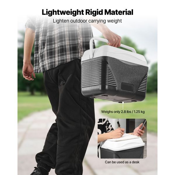 Portable Cooler, 8.5 QT Hard Cooler with Ice Retention and Heavy-Duty Handles, Lightweight Rigid Material Insulated Portable Cooler, Suitable for Family Picnics and Short Trips - Image 5