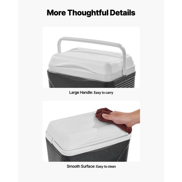 Portable Cooler, 8.5 QT Hard Cooler with Ice Retention and Heavy-Duty Handles, Lightweight Rigid Material Insulated Portable Cooler, Suitable for Family Picnics and Short Trips - Image 6