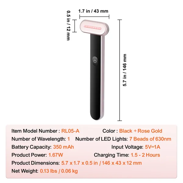Red Light Therapy Wand for Face and Neck, 3-in-1 LED Facial Wand Red Light Therapy Device with Heating Therapy| Vibrating Facial Massage, Portable LED Beauty Wand - Image 6