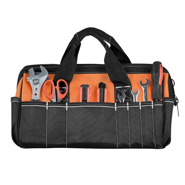 Tool Bag, 15.7 Inch, 33-Pocket Portable Tool Box Organizer Storage, Toolbox with Soft Handle, Large Zipper, Adjustable Shoulder Strap, Carrying Toolbag, for Men Women Dad Husband Fathers Day - Image 10