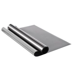 Window Privacy Film, One Way Window Tint, Daytime Mirror Reflective Heat Control Glass, Static Cling Sun Blocking, See out Not in Window Film for Home and Office, Black-Silver, 36 in x 6.5 ft