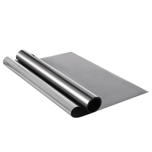 Window Privacy Film, One Way Window Tint, Daytime Mirror Reflective Heat Control Glass, Static Cling Sun Blocking, See out Not in Window Film for Home and Office, Black-Silver, 36 in x 6.5 ft - Image 2